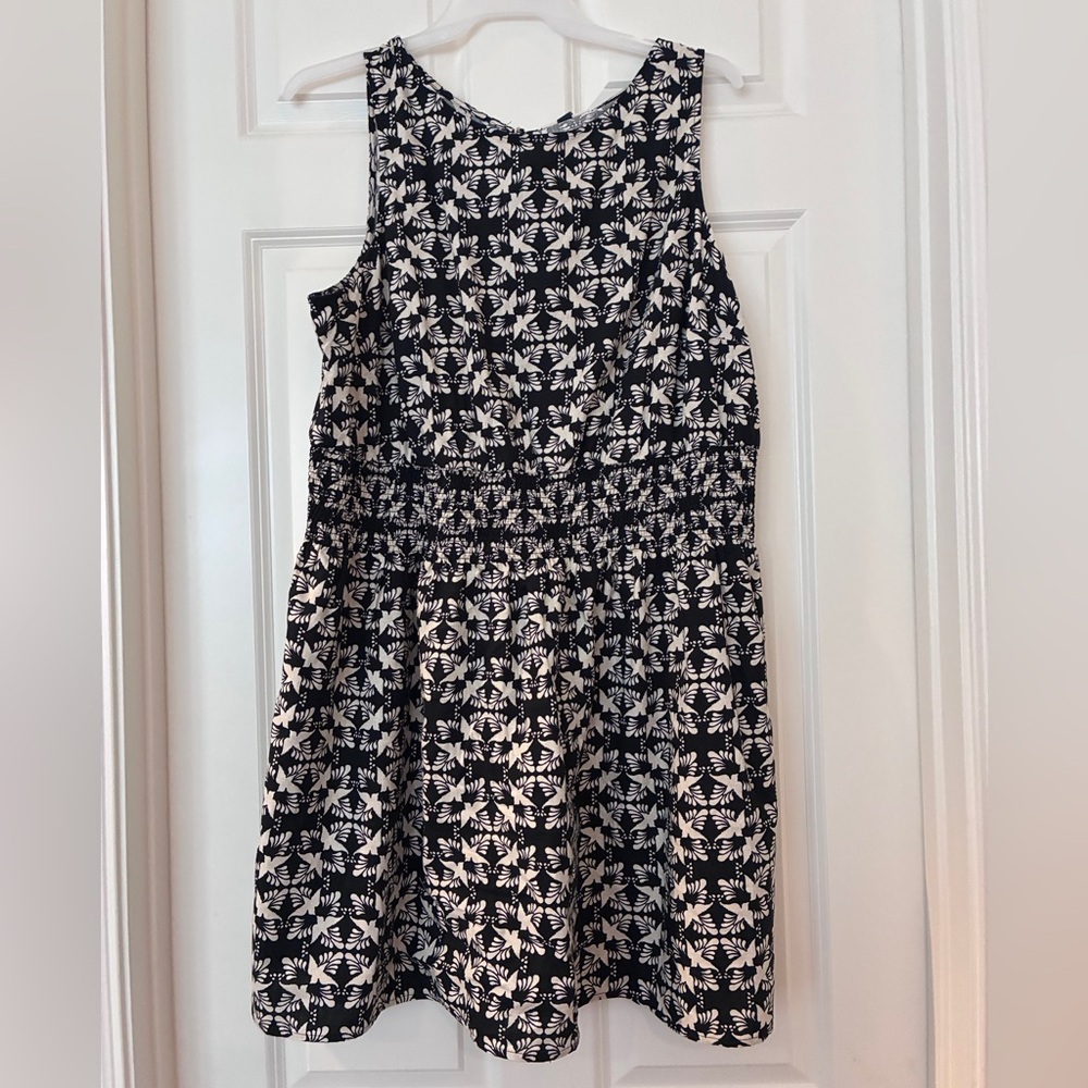 Universal Thread Black and Off White‎ Floral Sleeveless Dress NWT